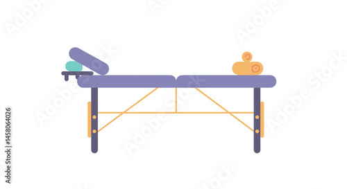 Swedish Massage Table with Towels for Relaxation  