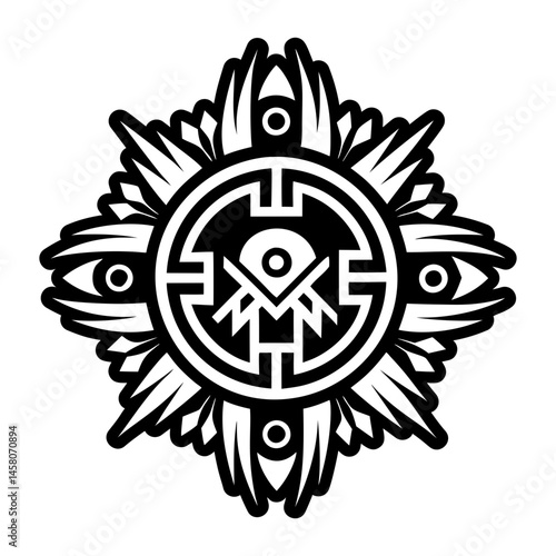 A glyph style icon of hopi healing symbol