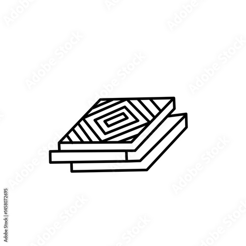 floor finishing line icon