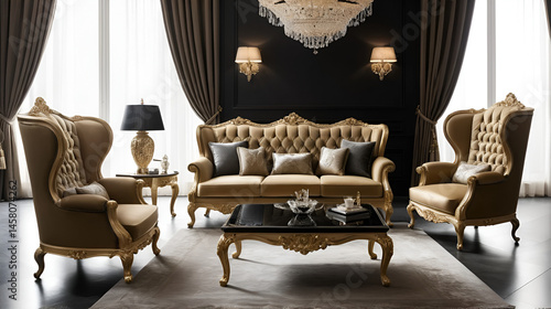 luxury armchair, sitting arrangement for elite class