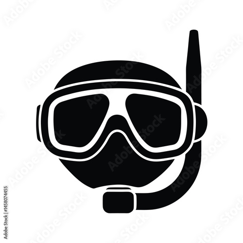 diving mask snorkel icon vector illustration