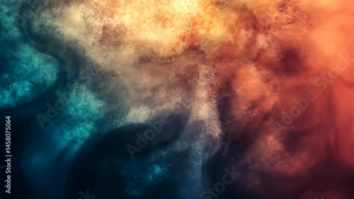 Wallpaper Mural Abstract smoke cloud swirling with fire and ice colors creating a dramatic backdrop Torontodigital.ca