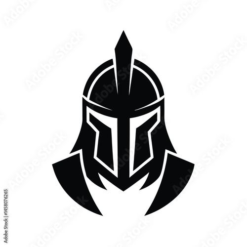 helmet warrior icon vector illustration