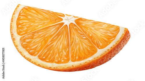 orange slice isolated on white background