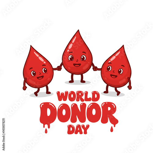 Cute Blood Drops World Dono...
