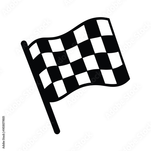 racing flag checkered icon vector illustration