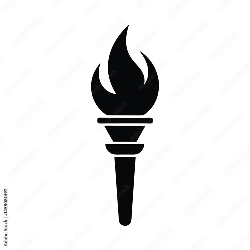 torch flame icon vector illustration