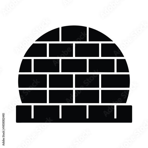 wall stone bricks icon vector illustration