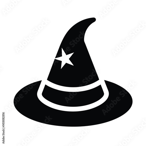 wizard hat icon vector illustration