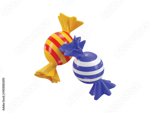 Candy icon 3d rendering vector illustration