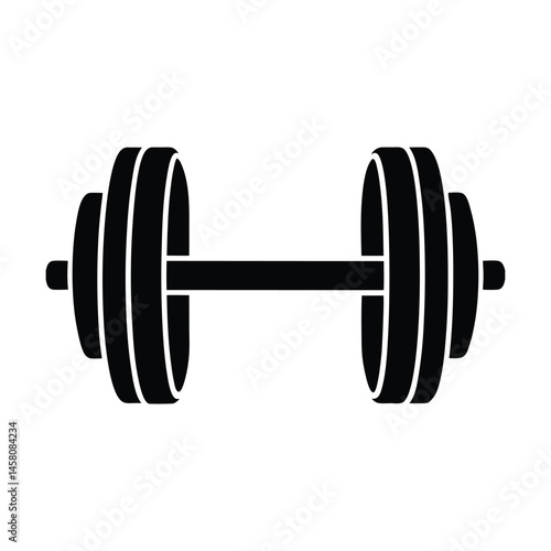 barbell weights icon vector illustration
