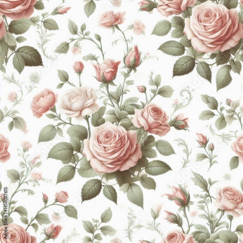 Delicate floral patterns textile design digital artwork soft colors aesthetic viewpoint nature-inspired concept