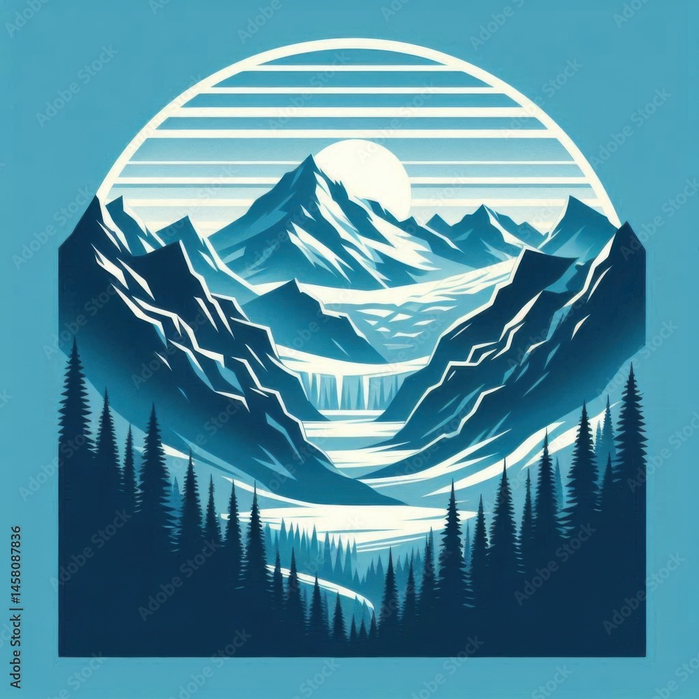 Majestic mountain landscape wilderness digital art scenic view serene environment for nature lovers
