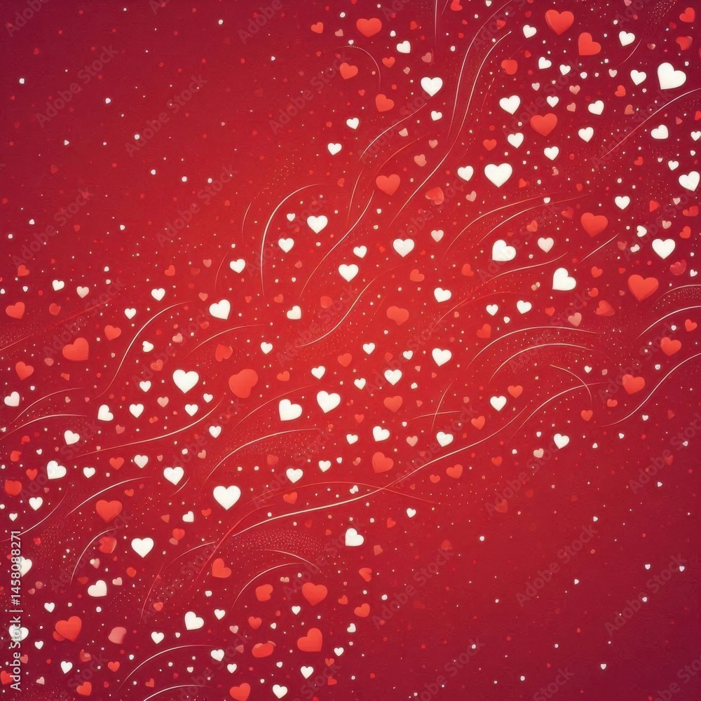 Valentine's day celebration romantic hearts digital art festive environment colorful viewpoint love concept