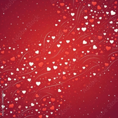Obraz na płótnie Valentine's day celebration romantic hearts digital art festive environment colorful viewpoint love concept w salonie