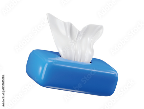 Tissue Box icon 3d rendering vector illustration