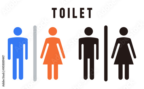 トイレマークのシンプル素材セット