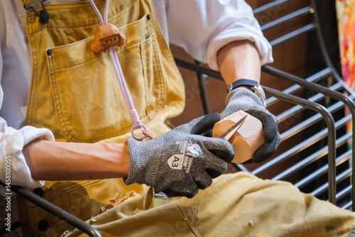 Close up of a worker