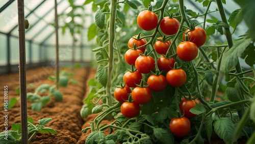 Obraz na płótnie organic culture des tomates ai genrative w salonie