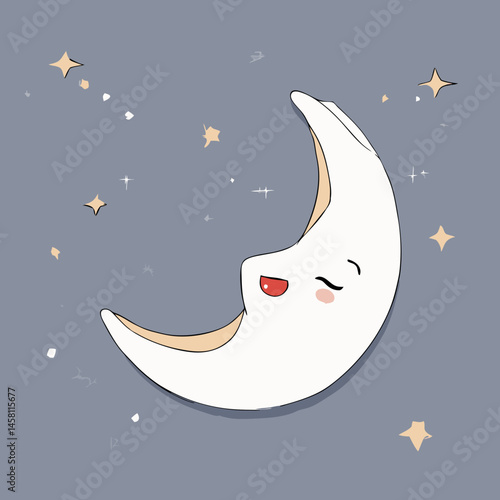 Cute Cartoon Moons – Sleepy Celestial Characters & Night Sky Expressions