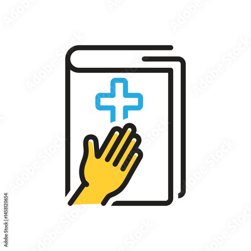 Multi color icon for testimony