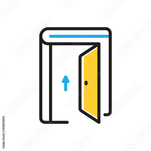 Multi color icon for admission