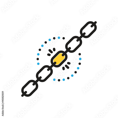 Multi color icon for chain