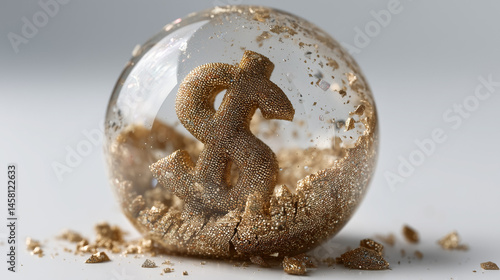 Golden Dollar in a Glass Sp...