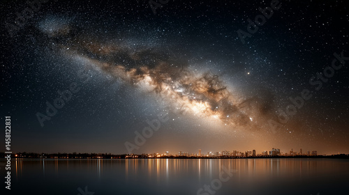 Milky Way Galaxy over Calm ...