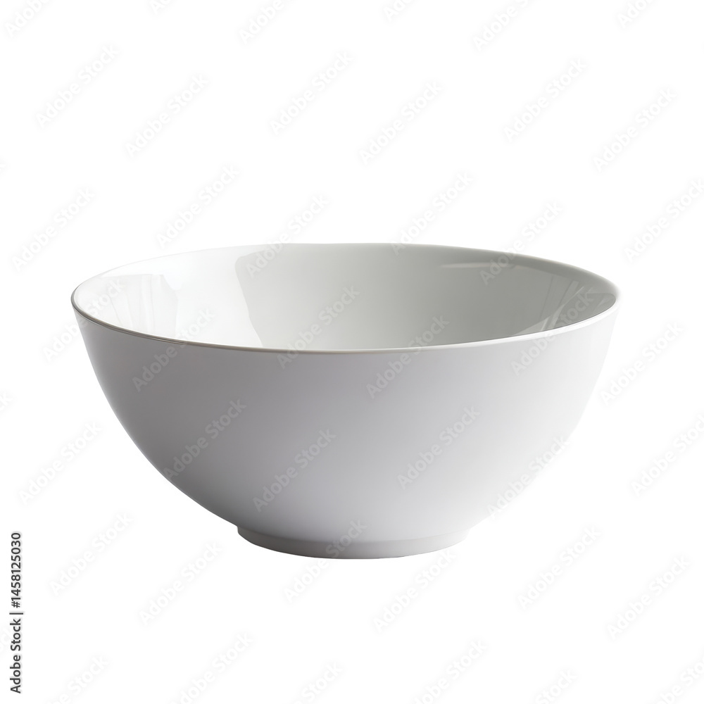 Simple transparent bowl on a transparent background ideal for showcasing food and enhancing culinary presentation, transparent bowl isolated on transparent background