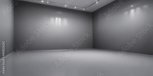 Wallpaper Mural Smooth grey gradient room, ideal for showcasing products , neutral, studio setting, texture Torontodigital.ca