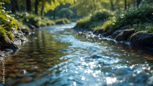 Wallpaper Mural Sunlit Streamlet Flowing Through Verdant Parkland Torontodigital.ca