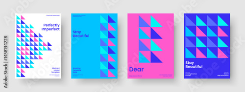 Isolated Brochure Template. Geometric Book Cover Design. Creative Report Layout. Banner. Business Presentation. Background. Poster. Flyer. Handbill. Newsletter. Journal. Portfolio. Magazine