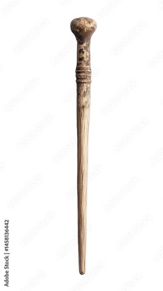 A simple walking cane, its wooden texture adds character to its traditional design, blending function with natural elegance. Isolated, transparent background, png. A simple walking cane, its wooden texture adds character to its traditional design, blending function with natural elegance. Isolated, transparent background, png.