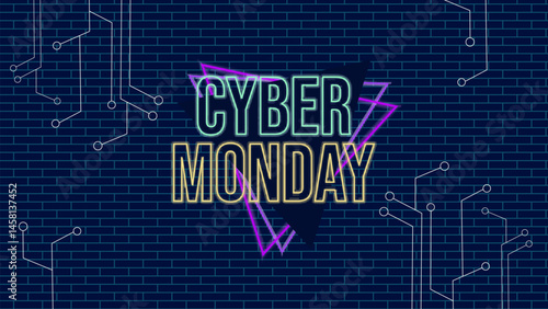 Cyber Monday Gradient Tecnology Background
