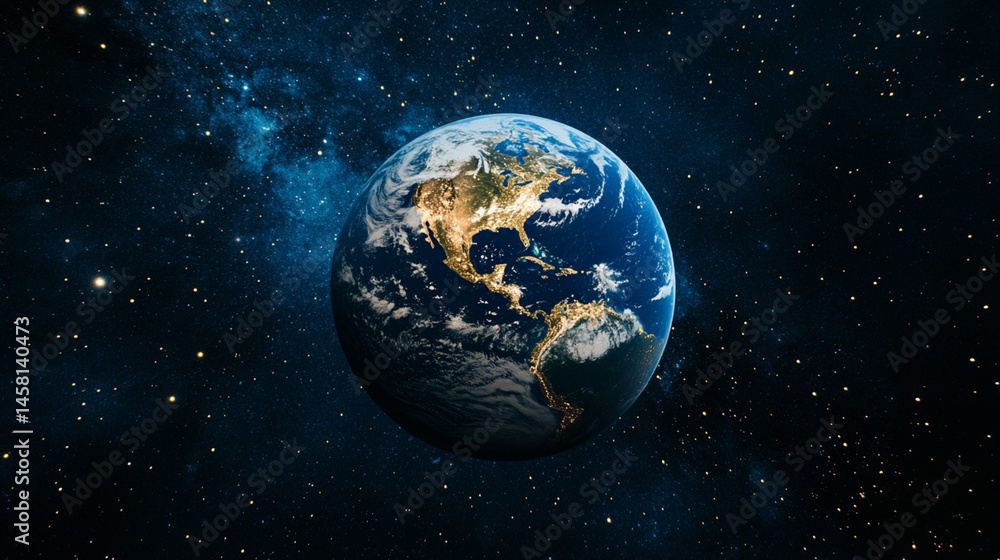 Fototapeta premium By setting goals to reduce our environmental impact, we can help preserve the Earth.