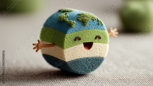 Cute Earth Cake's Embrace: ...