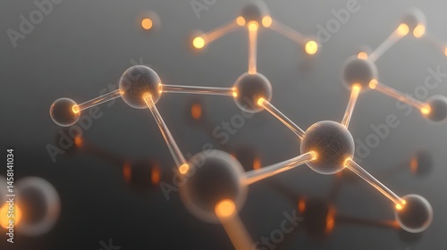 Abstract illustration of molecular structures.