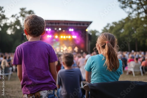 Children at outdoor concert