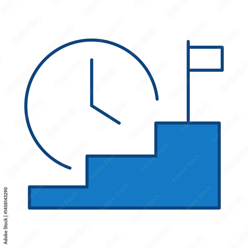 Mission Blue Line Icon. Business, Strategy, Success Editable Stroke Vector Illustration Mission Blue Line Icon. Business, Strategy, Success Editable Stroke Vector Illustration