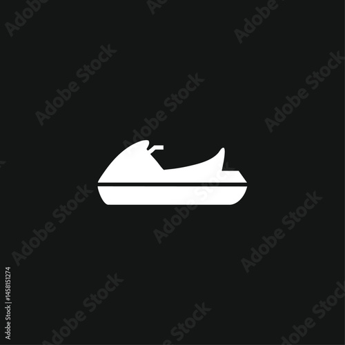 Jet ski logo icon flat vector design