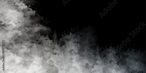 A cloud of white smoke billows out of a pipe against a black background resembling a cumulus cloud in a monochrome frames loose clouds and backgrounds with cloud textures with transparencies