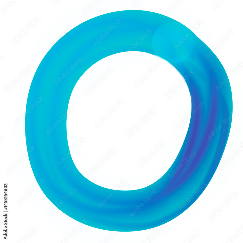 Number zero drawing hand drawn blue color design. Number zero drawing hand drawn blue color design.