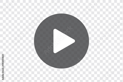 Play icon vector. Play button sign and symbol