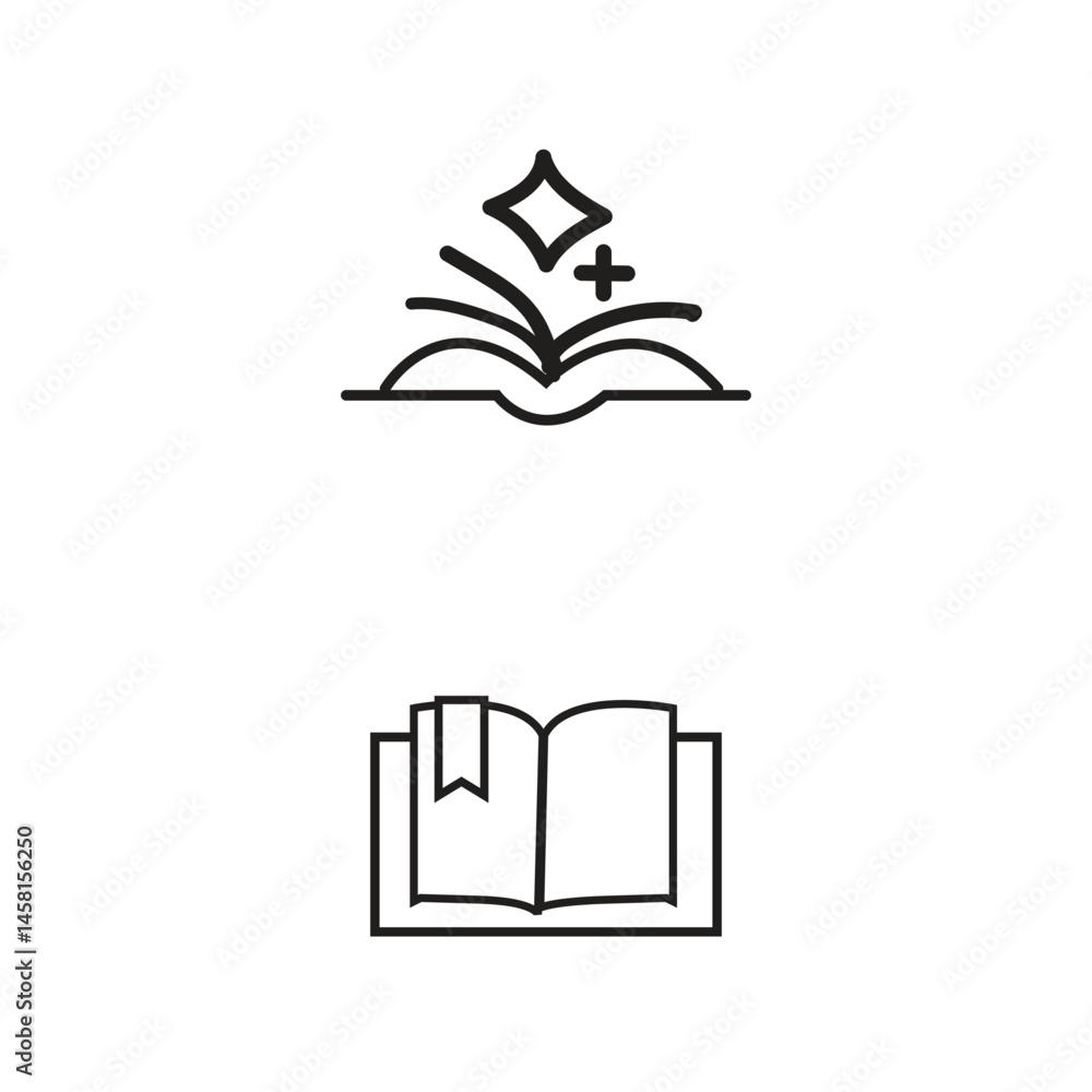 Fototapeta premium set of book icon design illustration