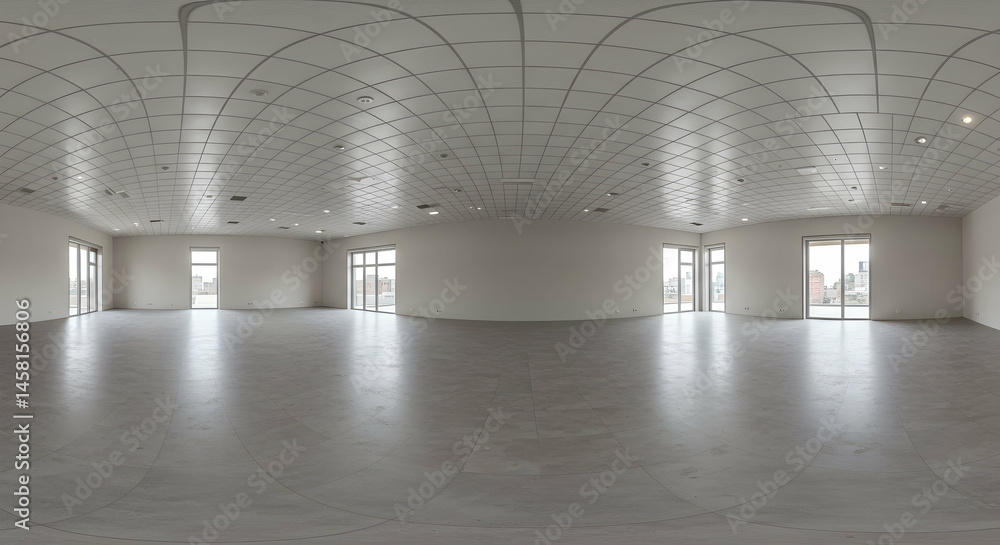 Fototapeta premium Spacious Empty Room with Modern Design and Natural Light Interior