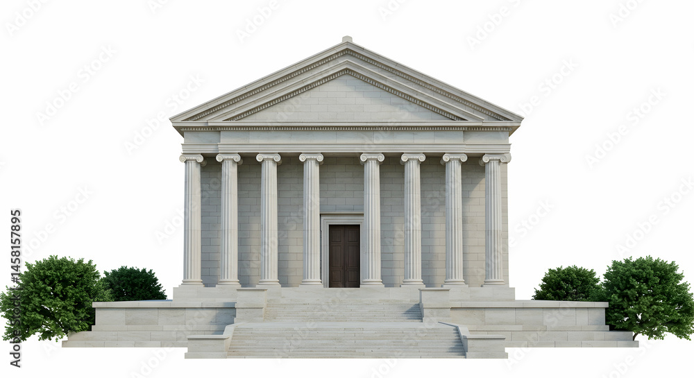 Fototapeta premium Classic Architectural Structure of a Grand Building with Columns