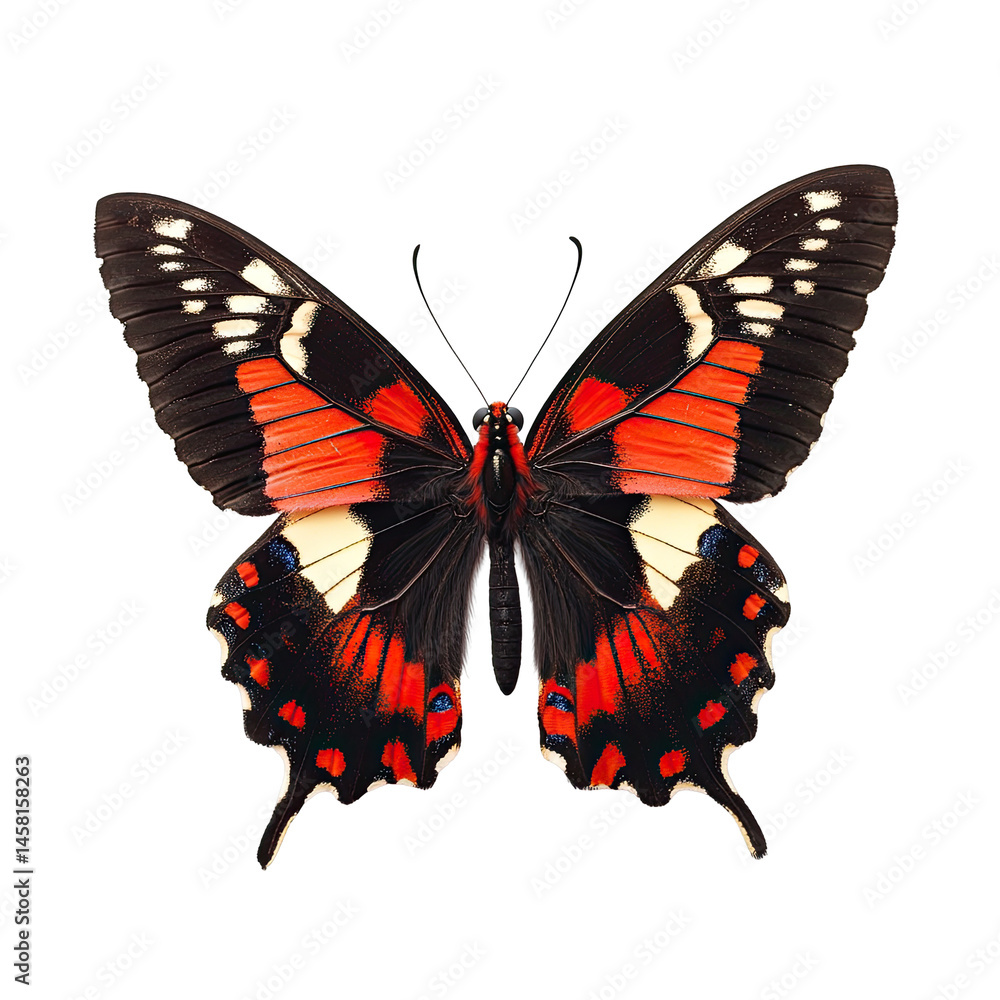 Naklejka premium Vibrant butterfly, detailed wings