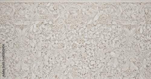 Intricate antique lace overlay, showing fine texture and ornate details on crisp white  ,  bridal,  white fabric