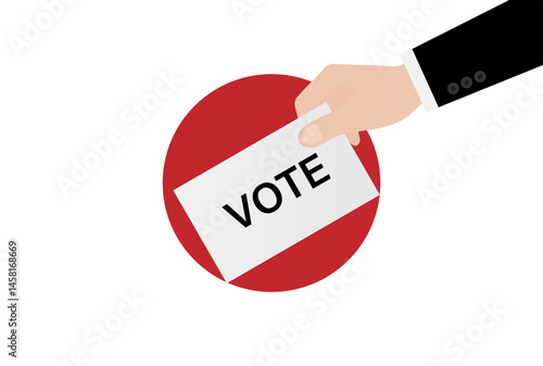 Election in the Japan. Election Concept. Vector Illustration.